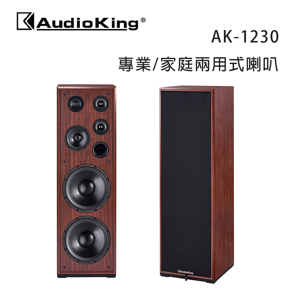 【AudioKing 台灣撼聲】AK-1230 專業/家庭兩用式喇叭(1對)