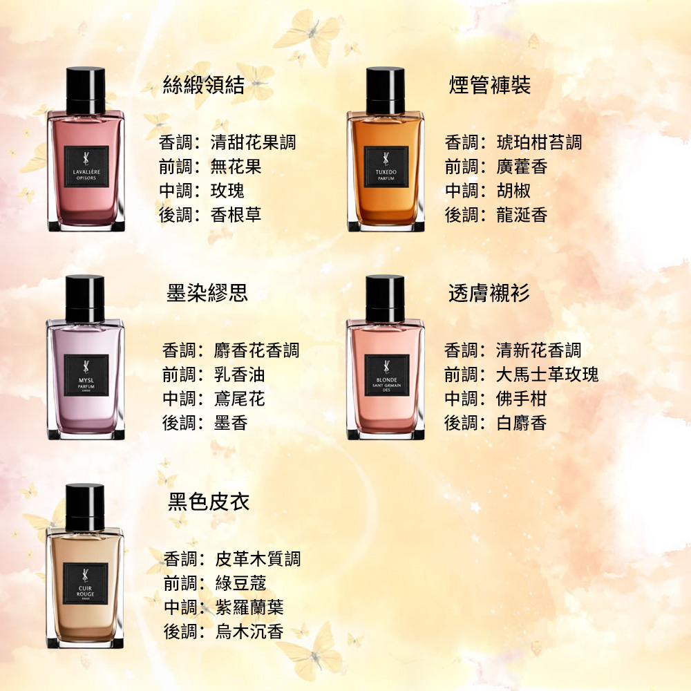 YSL 聖羅蘭】時尚訂製香水精巧香氛5入組禮盒7.5ml*5入(航空版) - 全聯