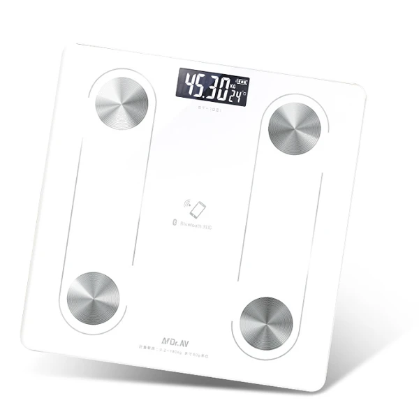 【Dr.AV 聖岡科技】【聖岡科技Dr.AV】BT-102i智能藍牙 體重計0.2~180kg體重計(夜視冷光 防撞圓角 數據分析)