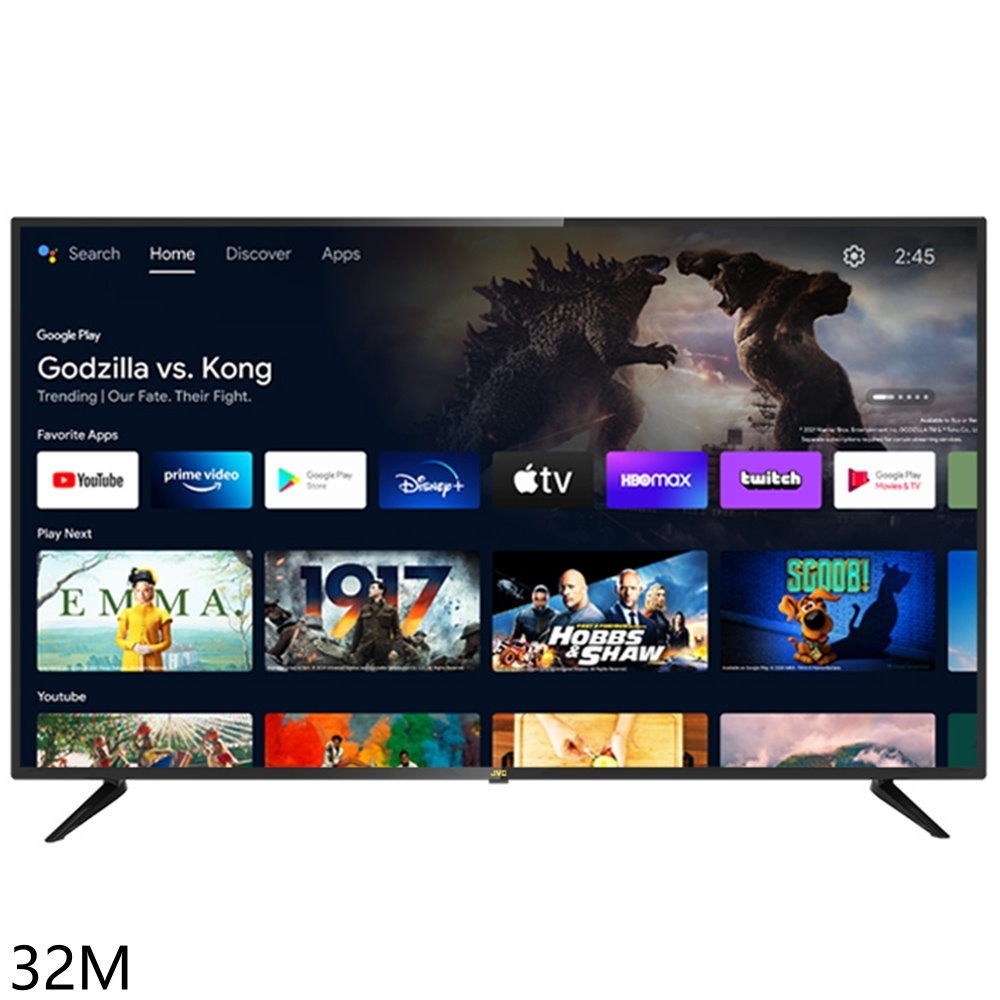 【JVC】32吋HD連網智慧顯示器32M(含標準安裝 7-11商品卡200元)