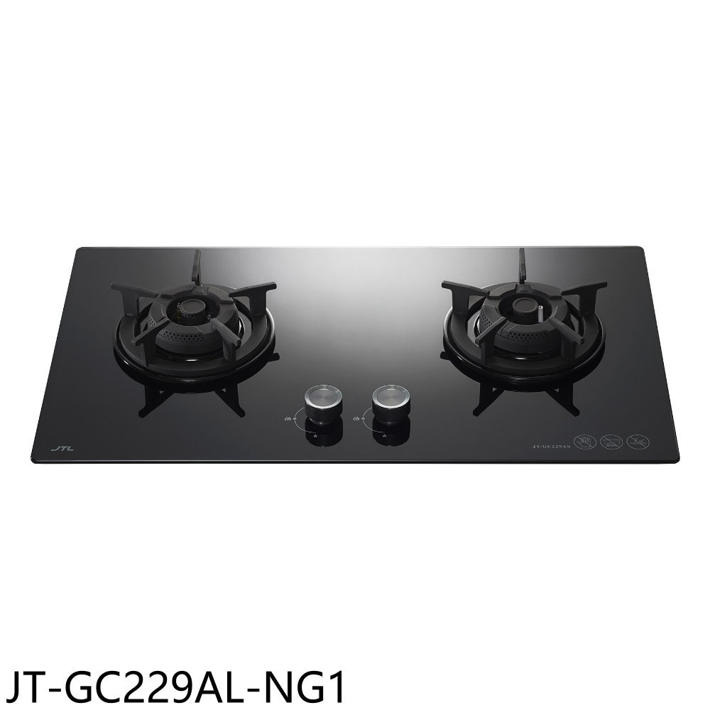 【喜特麗】二口玻璃檯面爐瓦斯爐JT-GC229AL-NG1(全省安裝 7-11商品卡1300元)