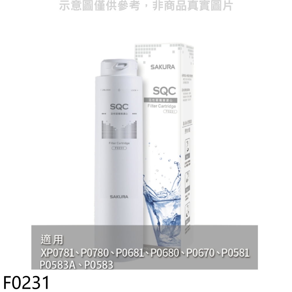 【SAKURA 櫻花】活性碳纖維第2道適用P0780/P0583A濾心F0231(送5%購物金)