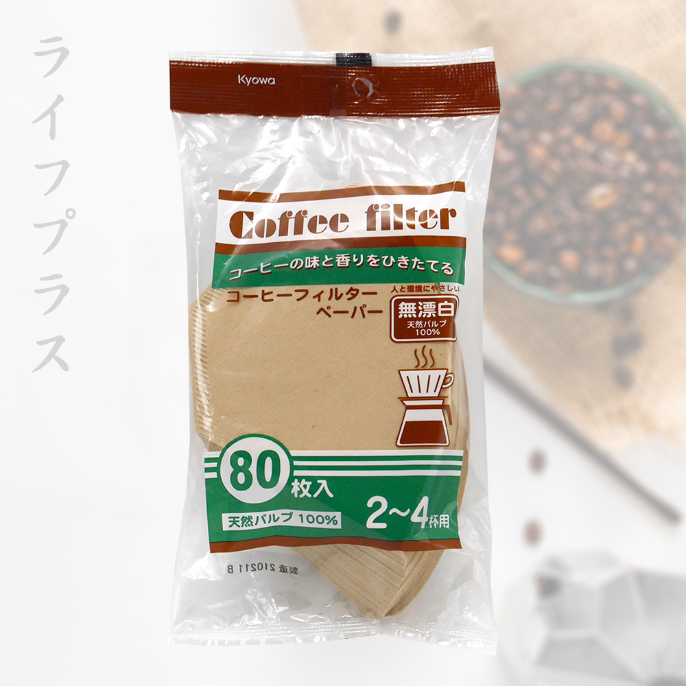【一品川流】Kyowa日本製無漂白咖啡濾紙(-2~4杯用-80枚入-6包)