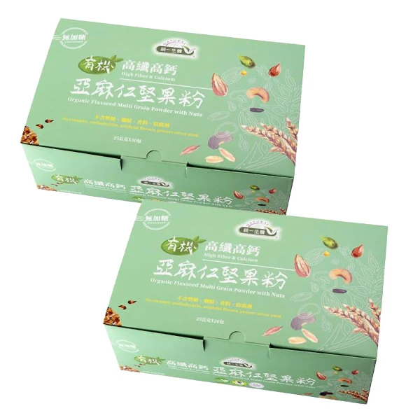 【統一生機】有機高纖高鈣亞麻仁堅果粉(25gx30包/盒 買1送1)