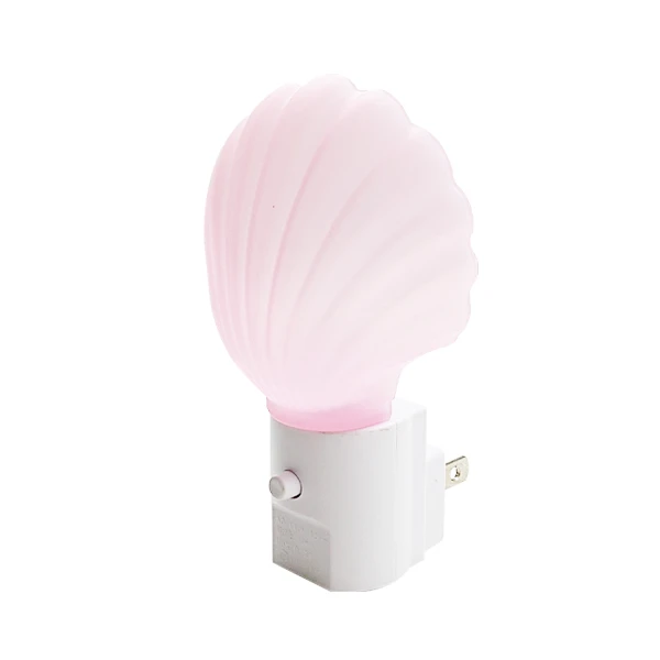 【博銓科技 BC】KTC-301 LED粉紅色-自動 感應式 貝殼 小夜燈(90度插頭)(2入組)