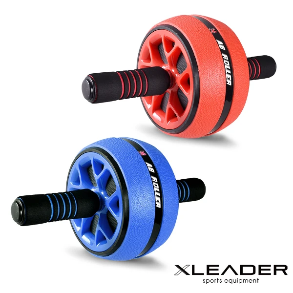 【Leader X】進階核心訓練 靜音耐磨健腹輪 健腹器 滾輪 附跪墊(兩色任選)