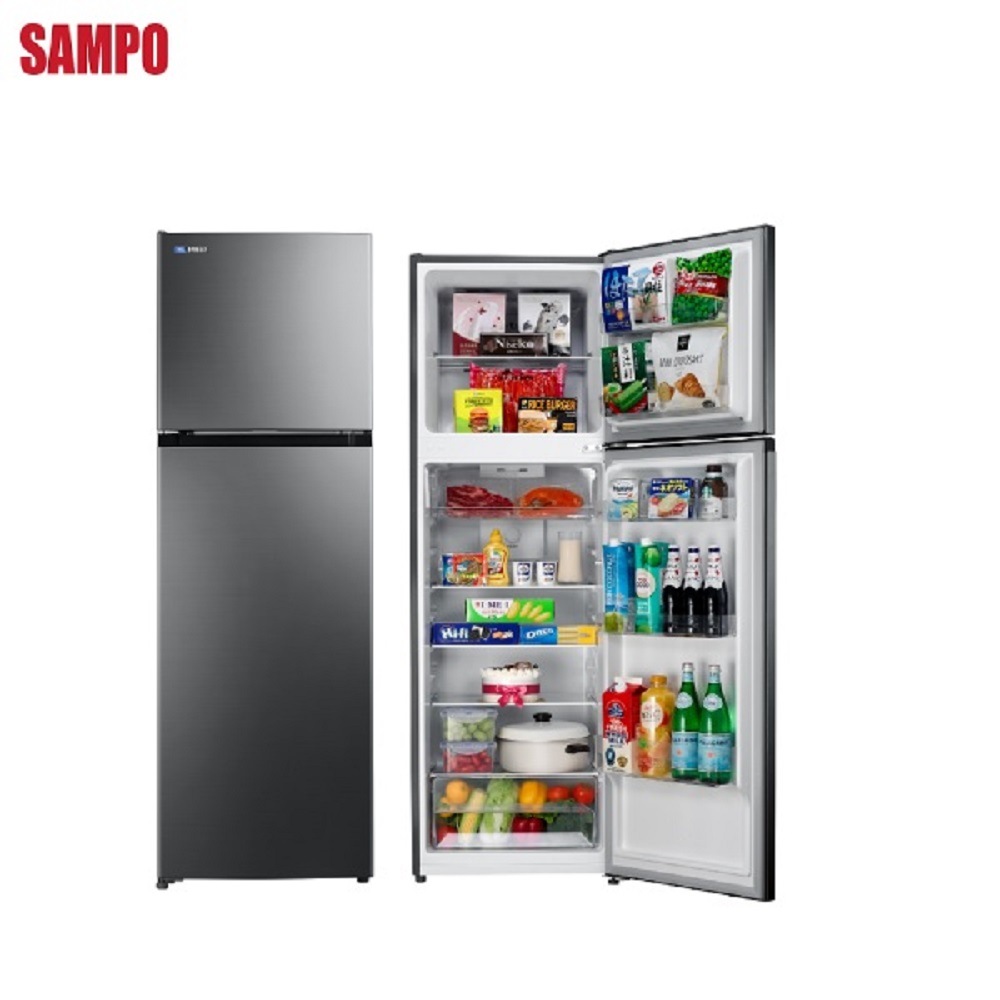 【SAMPO 聲寶】250L雙門鋼板變頻冰箱含基本安裝+舊機回收(SR-M25D)