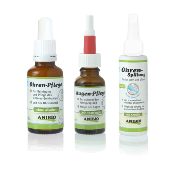 【ANIBIO 德國家醫】花草淨眼露 20mL/花萃耳道消炎露 30mL/花萃潔耳保養露 125mL(*1購買二件贈送泰國寵物喝水神仙磚《淨水神仙磚》 (重量超過20kg除外))