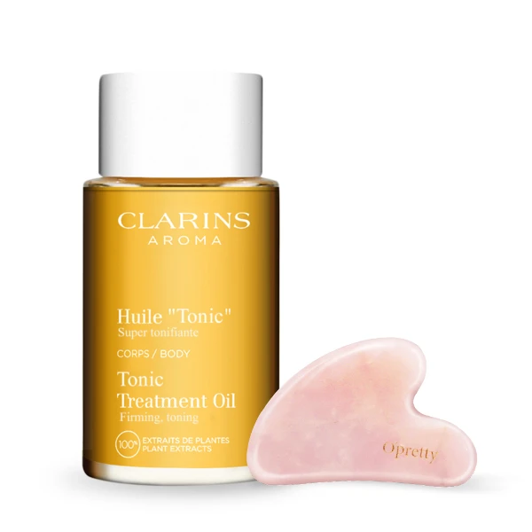 【CLARINS 克蘭詩】身體調和按摩組[護理油100ml+按摩刮痧板](航空版)