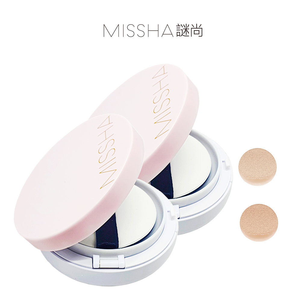 【Missha】輕透裸光無瑕氣墊粉餅 x2(15g/個)