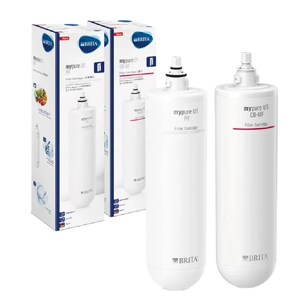 【BRITA】mypure U5 超微濾菌櫥下濾水系統專用前置濾芯+濾芯組合(0.1微米中空絲膜)