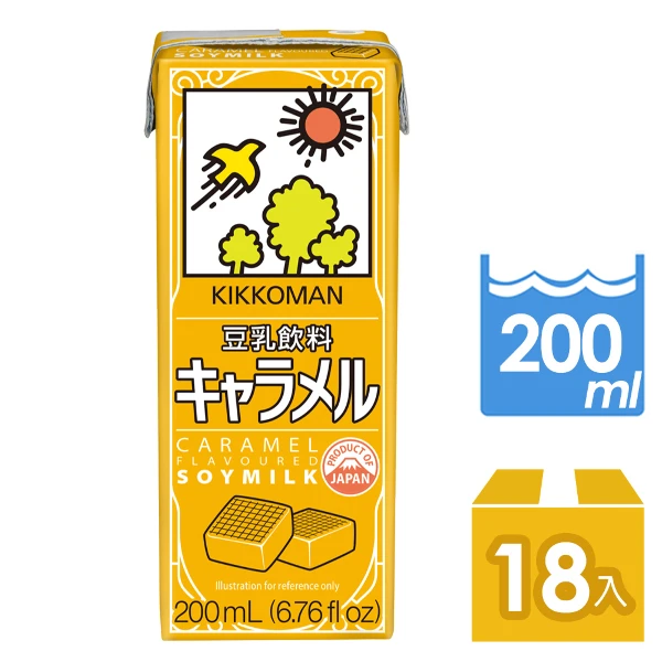 【龜甲萬】龜甲萬豆乳-焦糖風味(200mlx18入/箱)
