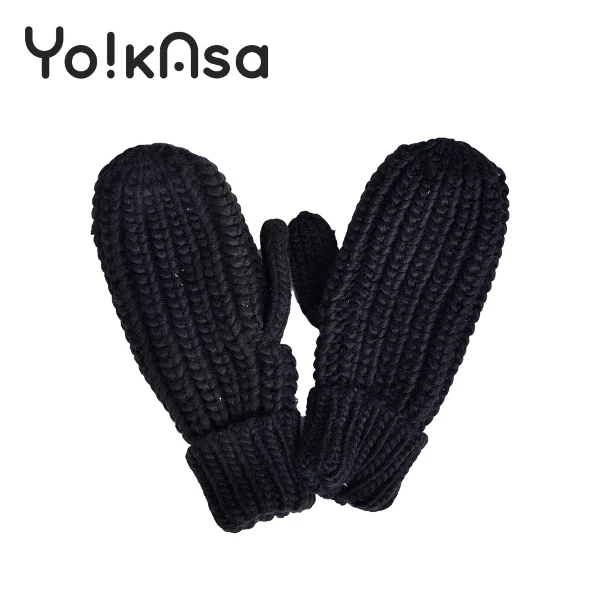 【Yo!kAsa】極度保暖 針織時尚毛線手套(九色任選)
