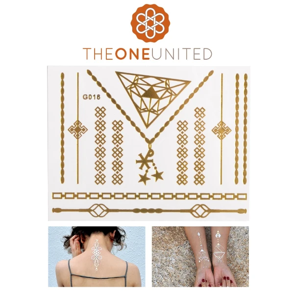 【The One】歐美時尚金屬感紋身貼-小(十款任選)