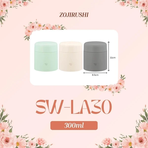 【ZOJIRUSHI 象印】不鏽鋼一體式杯蓋真空燜燒杯｜SW-LA30 (300ml )