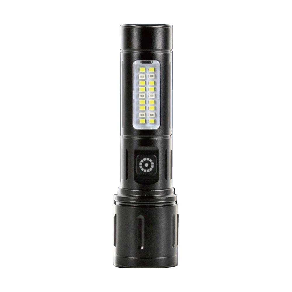【Q&T】SY-T8049 51W LED激光燈 充電式 調焦 鋁合金 側光燈 手電筒((TYPE-C充電)) - 全聯全電商
