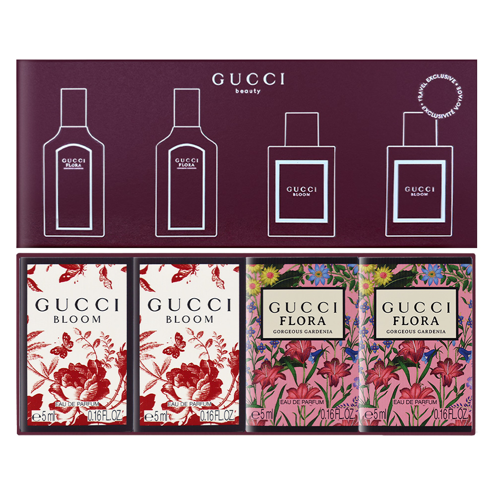GUCCI】花悅梔子花小香禮盒5ml*4 #新包裝(航空版) - 全聯全電商