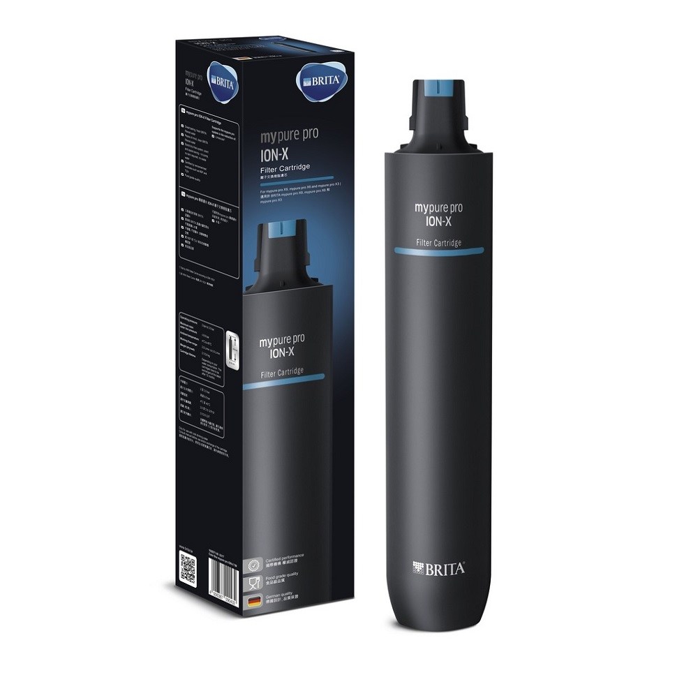 【BRITA】BRITA mypure pro 離子交換樹脂濾芯 ION-X ( 適用X6、X9系統第二道)(濾心材質：離子交換樹脂和活性碳 濾心功能：硬水軟化，去除水垢 濾心通用：X6、X9兩款淨水系統第二道)