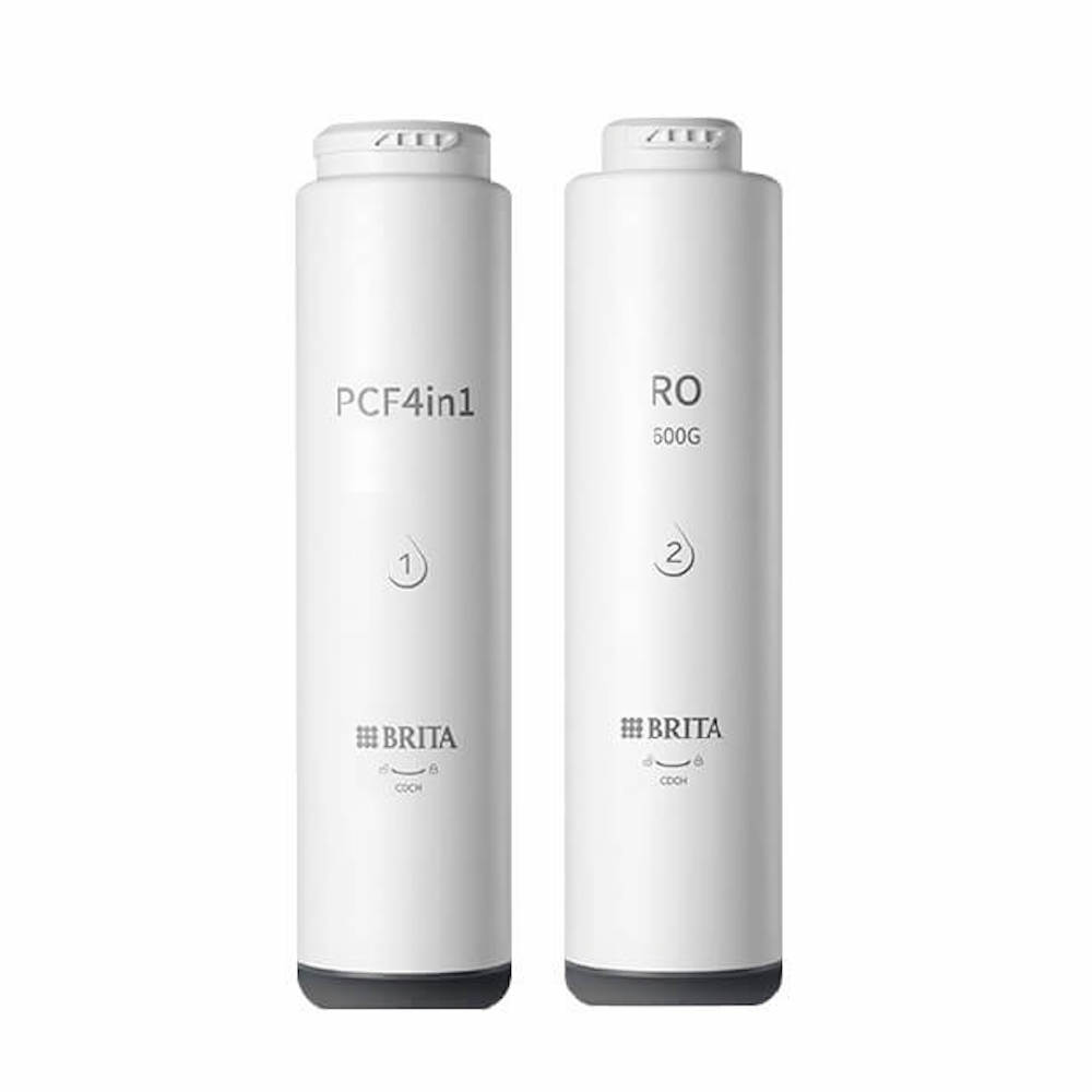 【BRITA】BRITA mypure GR 4in1 四重過濾濾芯+RO膜2支組(‧整合前置+ ‧杜邦RO濾除99.99%病毒及 100%大腸桿菌群)