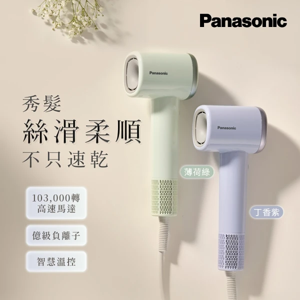 【Panasonic 國際牌】BLDC高速馬達負離子吹風機 EH-NE6L(丁香紫/薄荷綠)
