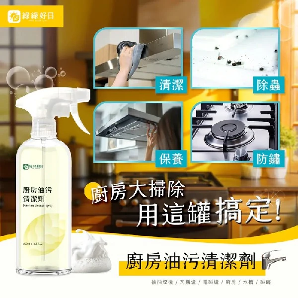 【綠綠好日】廚房油污清潔劑(二入)