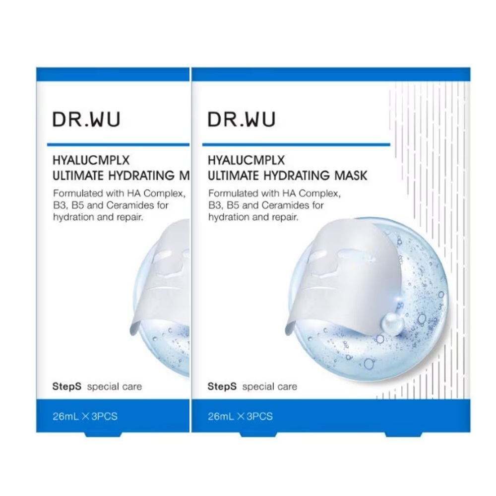 【DR.WU 達爾膚】玻尿酸保濕微導面膜 公司貨((26ml*3PCS*2盒))