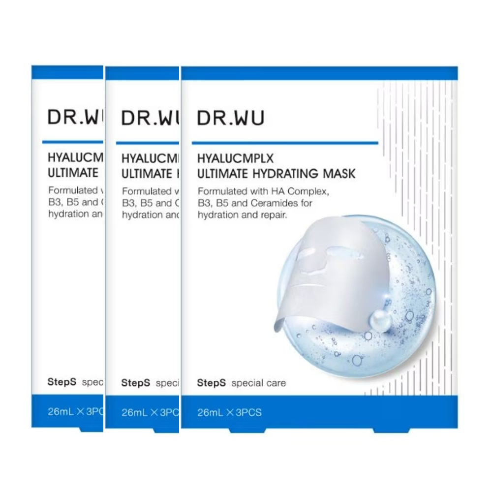 【DR.WU 達爾膚】玻尿酸保濕微導面膜 公司貨((26ml*3PCS*3盒))
