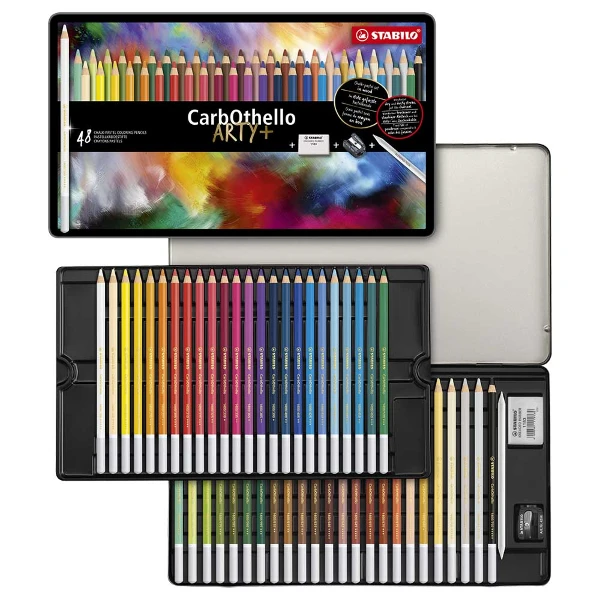 【STABILO】 德國 思筆樂 CarbOthello 奧賽樂水性粉彩色鉛筆 鐵盒 (48色組/盒 ST1448-6)
