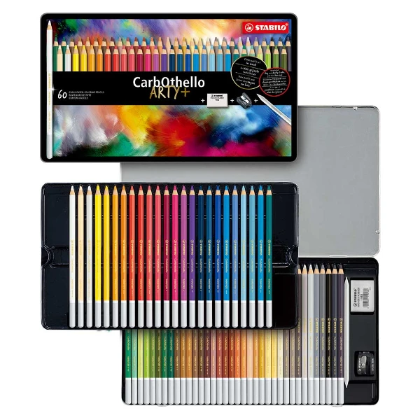 【STABILO】 德國 思筆樂 CarbOthello 奧賽樂水性粉彩色鉛筆 鐵盒 (60色組/盒 ST1460-6)