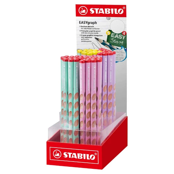 【STABILO】 德國 思筆樂 EASYgraph 人體工學思筆樂洞洞鉛筆 (60入HB展示/組 ST330/60-1HB)