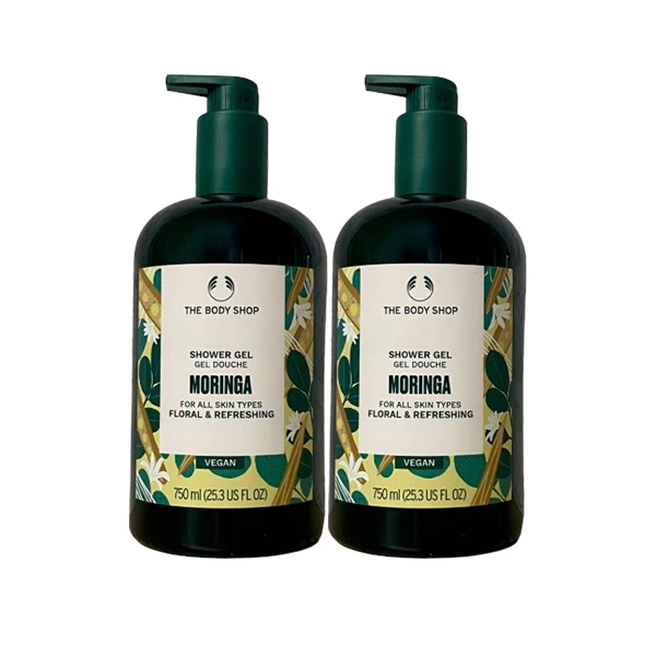 【THE BODY SHOP 美體小舖】辣木籽更新沐浴膠 750ml*2入組(航空版)