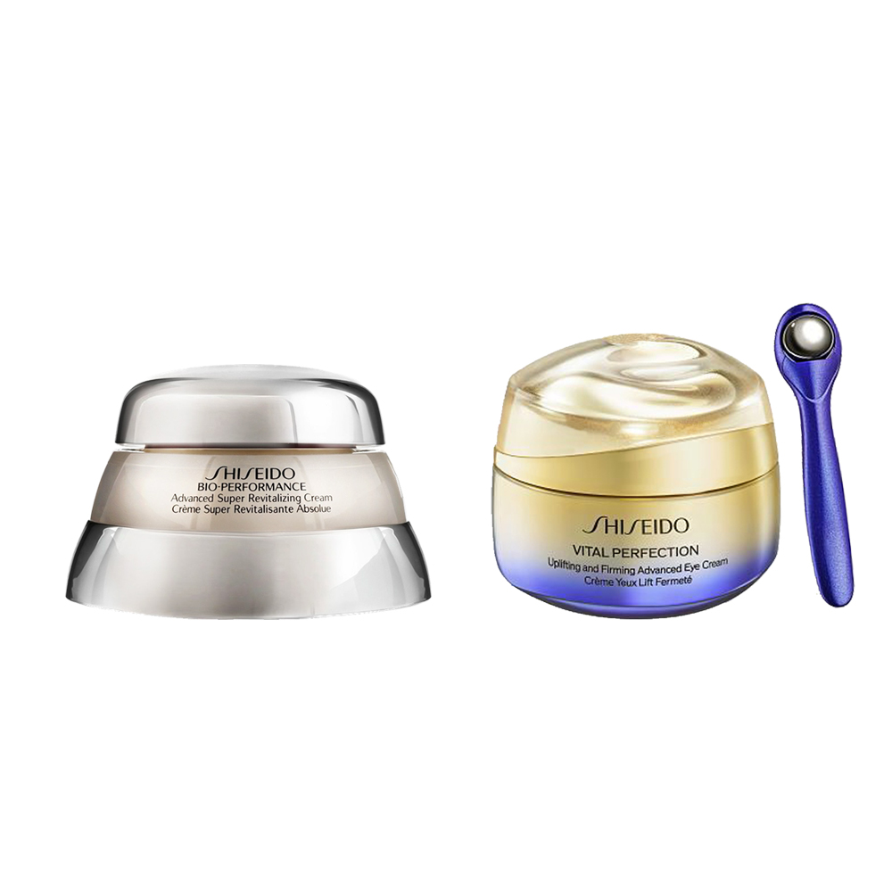 【SHISEIDO 資生堂】百優精純乳霜 75ml+激抗痕亮採緊緻ACE眼霜 15ml 優惠組合(航空版)