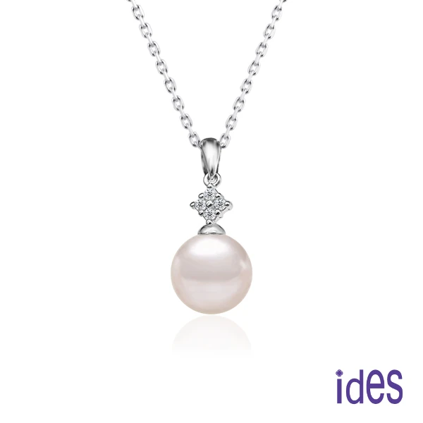 【ides 愛蒂思】日本設計AKOYA上乘系列正圓無瑕天然珍珠項鍊7-7.5mm/(知性)