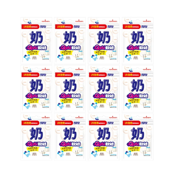 【小兒利撒爾】Quti軟糖 x12包組 牛奶口味(25g/包)