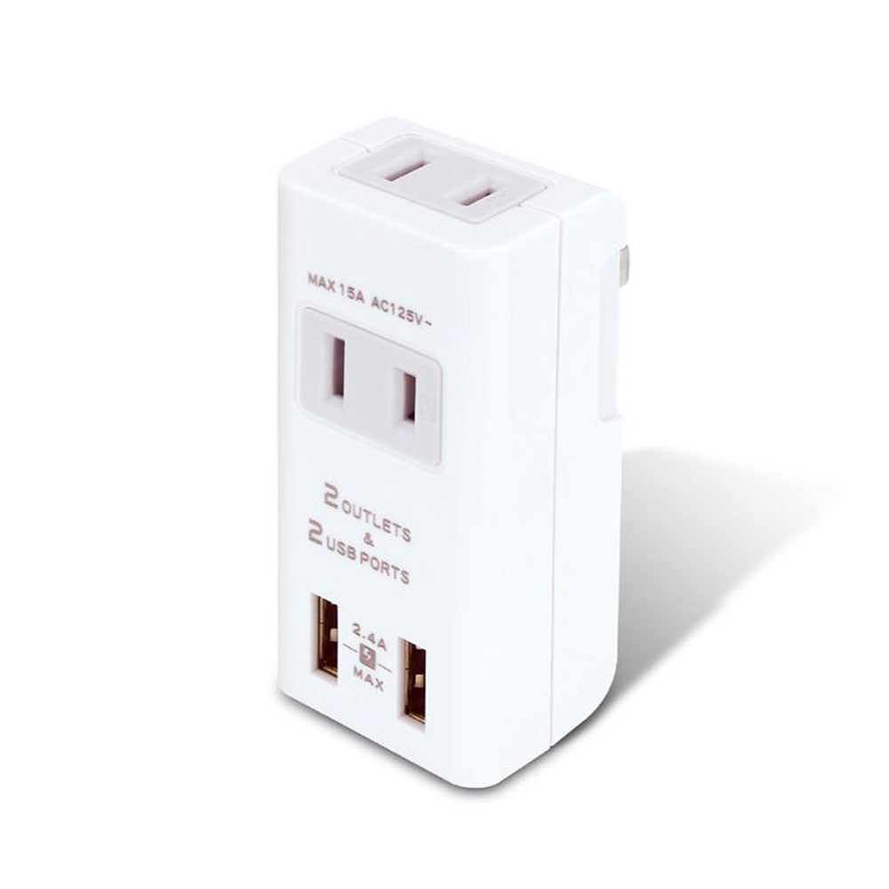 【Dr.AV 聖岡科技】TNT-56U TYPE-C+USB 2孔2插 2.4A分接插座(急速充電 自動IC識別app可用 分接器 壁插)