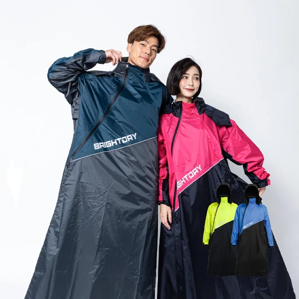【outperform 奧德蒙】EVO終結者斜開雙拉鍊專利連身式雨衣(1件)