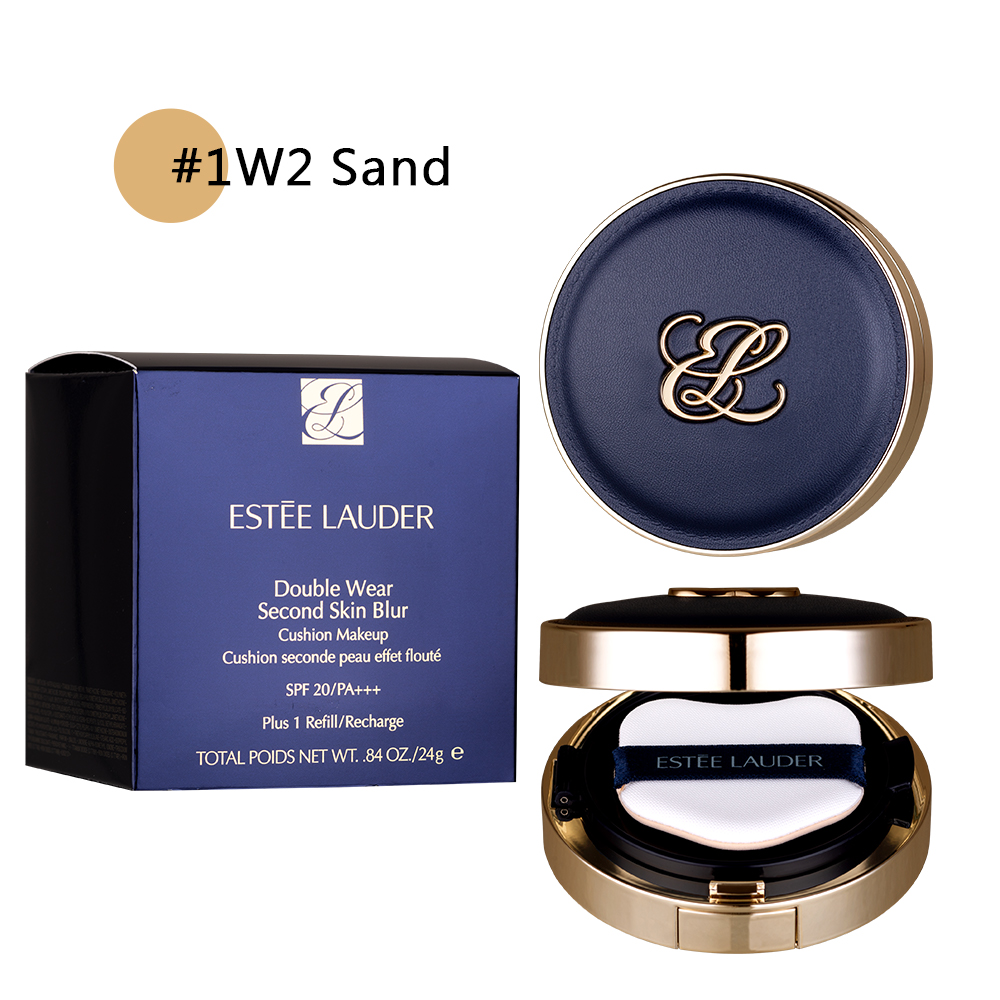 【ESTEE LAUDER 雅詩蘭黛】粉持久天生美肌氣墊粉餅SPF25/PA+++ 專櫃公司貨 (效期202702)(#1W2 24g (12gx2) )