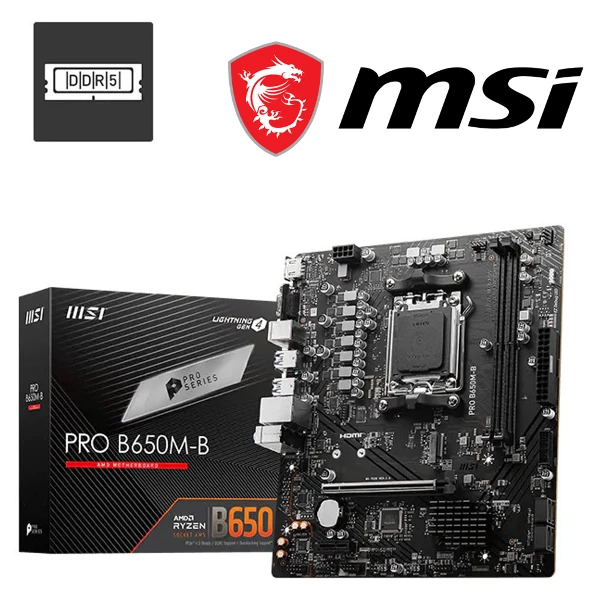 【MSI 微星】PRO B650M-B(M-ATX/3+1年保/AM5主機板)