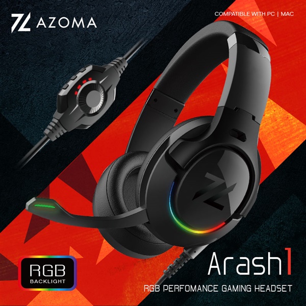 【AZOMA】ARASH1 RGB電競耳機麥克風 (全指向麥克風 7.1環繞聲道 單一USB接口) - 全聯全電商