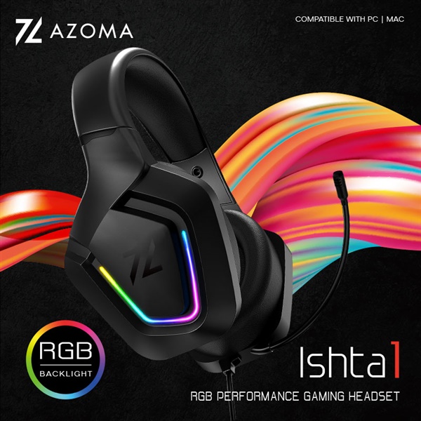 【AZOMA】ISHTA1 RGB電競耳機麥克風 (全指向麥克風 USB+3.5mm接口) - 全聯全電商