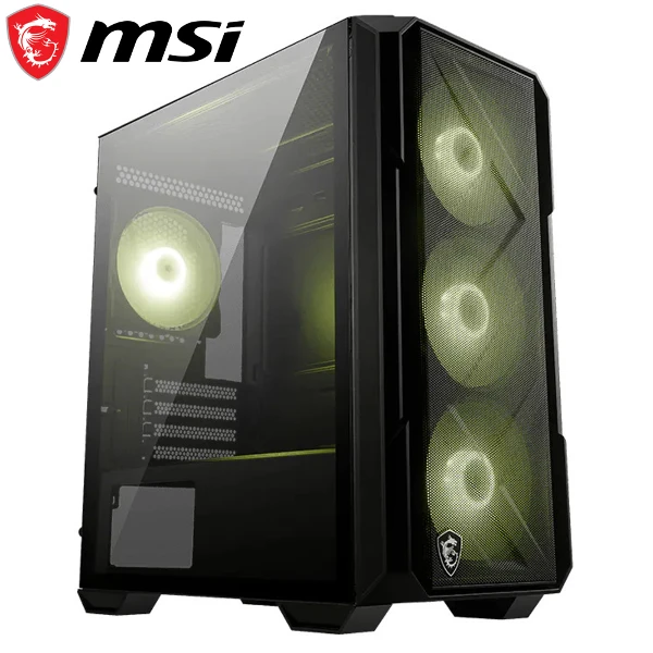 【MSI 微星】MAG Forge 120R AIRFLOW 玻璃透側機殼(ATX/內建風扇前3後1/網孔面板/顯卡300mm/塔散160mm)