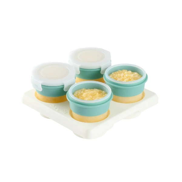 【2angels】矽膠副食品儲存杯組 120ml(冰塊磚盒 分裝零食盒 烘培模具)