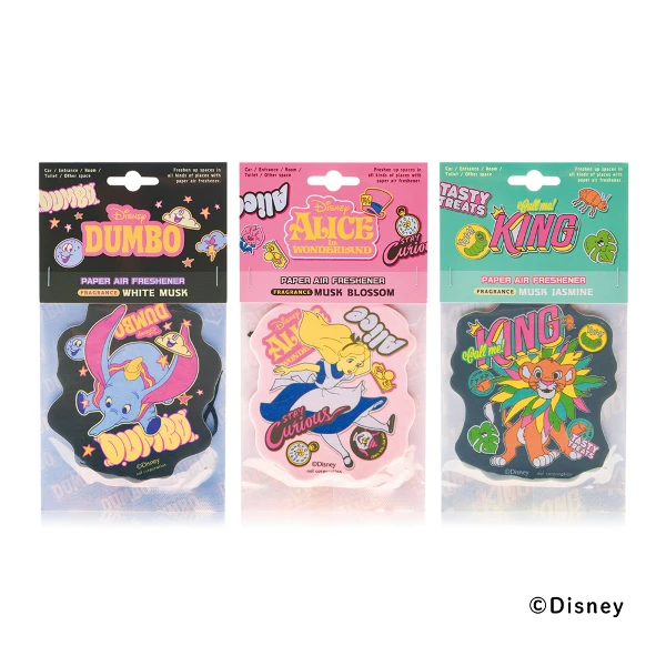 【Disney 迪士尼】復古風造型香氛掛片(香味任選)