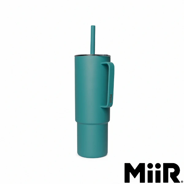 【MiiR】All Day Straw Cup 雙層真空 保溫 保冰 大容量 吸管杯-海岸青(32oz/946mL)
