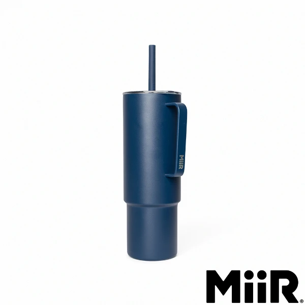 【MiiR】All Day Straw Cup 雙層真空 保溫 保冰 大容量 吸管杯-潮汐藍(32oz/946mL)