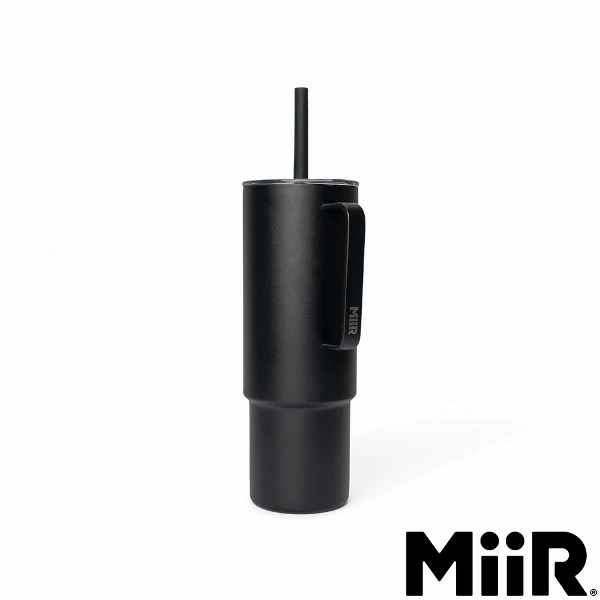 【MiiR】All Day Straw Cup 雙層真空 保溫 保冰 大容量 吸管杯-經典黑(32oz/946mL)