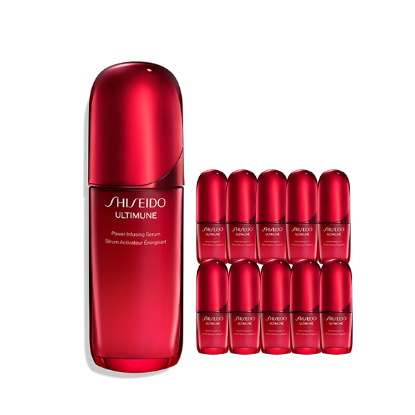 【SHISEIDO 資生堂】紅妍山茶花修護精華超值組 75ml +10ml*10入(航空版)