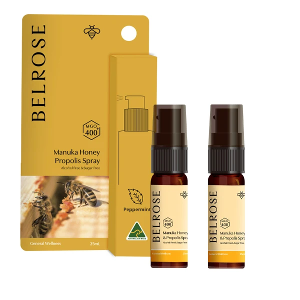 【Belrose 澳倍美】麥蘆卡蜂膠口腔噴劑-(2入組  25ml/瓶)