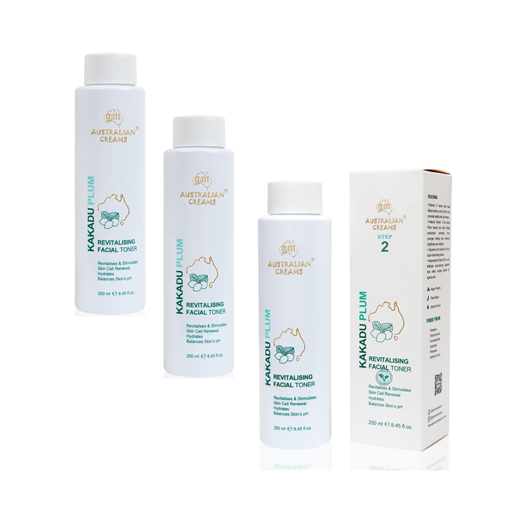 【澳洲 G&M】卡卡度玻尿酸保濕化妝水(3入組 250ml/瓶-專業級)