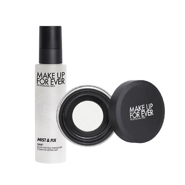 【MAKE UP FOR EVER】無痕定妝組 -光圈蜜粉+活氧水(航空版)